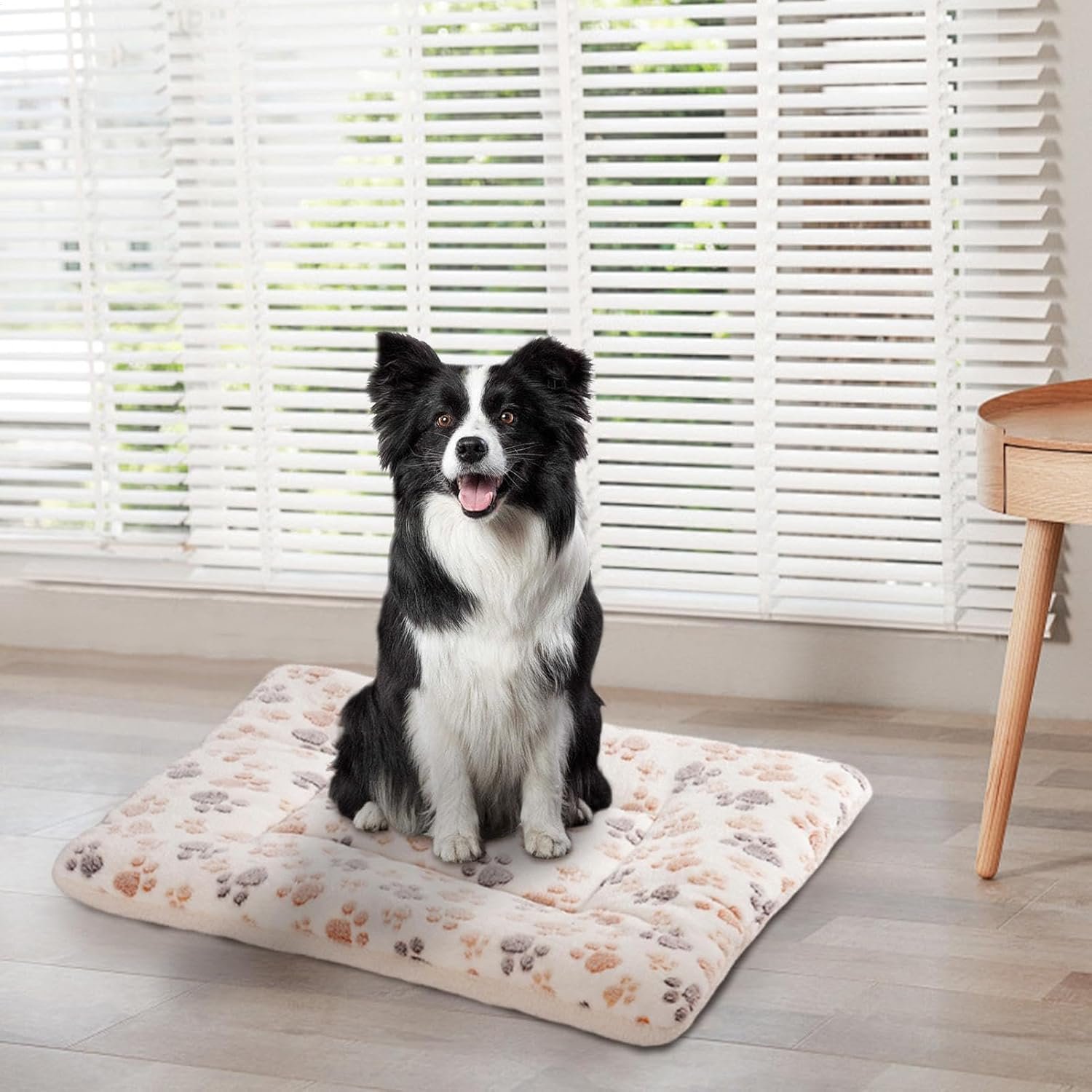 犬用クレートパッド、犬小屋用犬用ベッド | 冬用犬用ベッド冬用犬用ベッド27.5 x 21.5インチ -犬小屋パッド暖かい犬クレートマット洗える猫寝袋ベッド家具屋内猫犬子犬ペット愛好家のため - 이미지 2