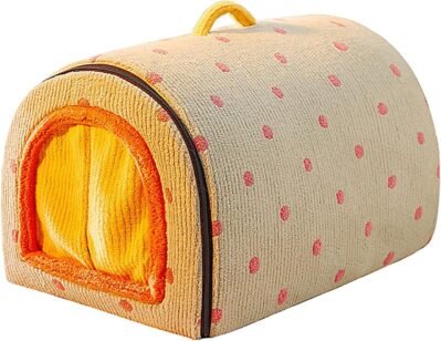 屋内犬小屋 -快適な犬の睡眠エリア、モダンなペットハウス | 屋内用のかわいい犬用ベッドハウス、小型犬用の暖かいスリーピングスポット、ユニークなペット家具、掃除が簡単な犬用ベッド