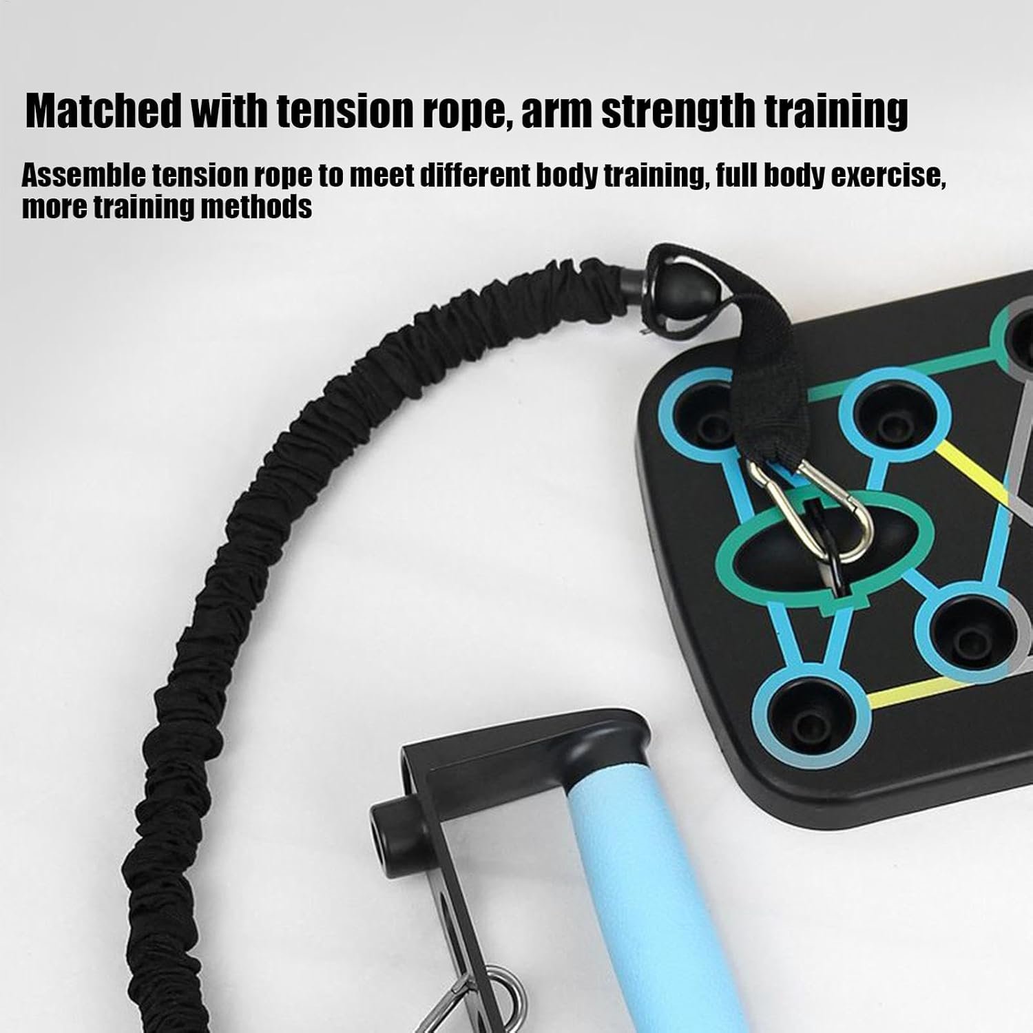 プッシュアップボード -フィットネストレーニングボード| 折りたたみ式腕立て伏せスタンドシステム折りたたみ式腕立て伏せスタンドシステムプロフェッショナル筋力トレーニング補助具男女兼用 - 이미지 6