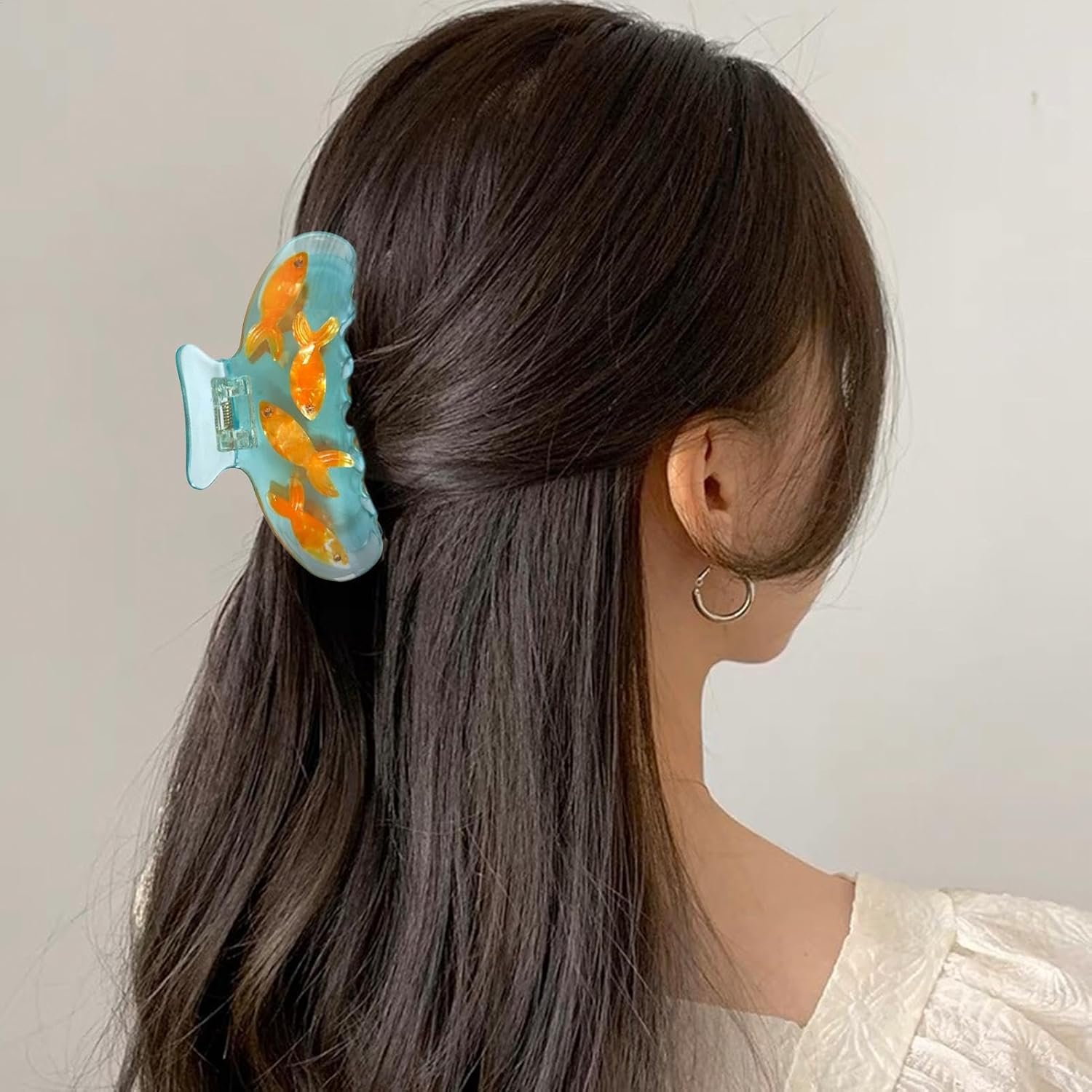 ノベルティフィッシュヘアクリップ| 面白いノベルティフィッシュクロークリップ| モダンなヘッドドレスツールツールヘアスタイルアクセサリーポニーテール - 이미지 3