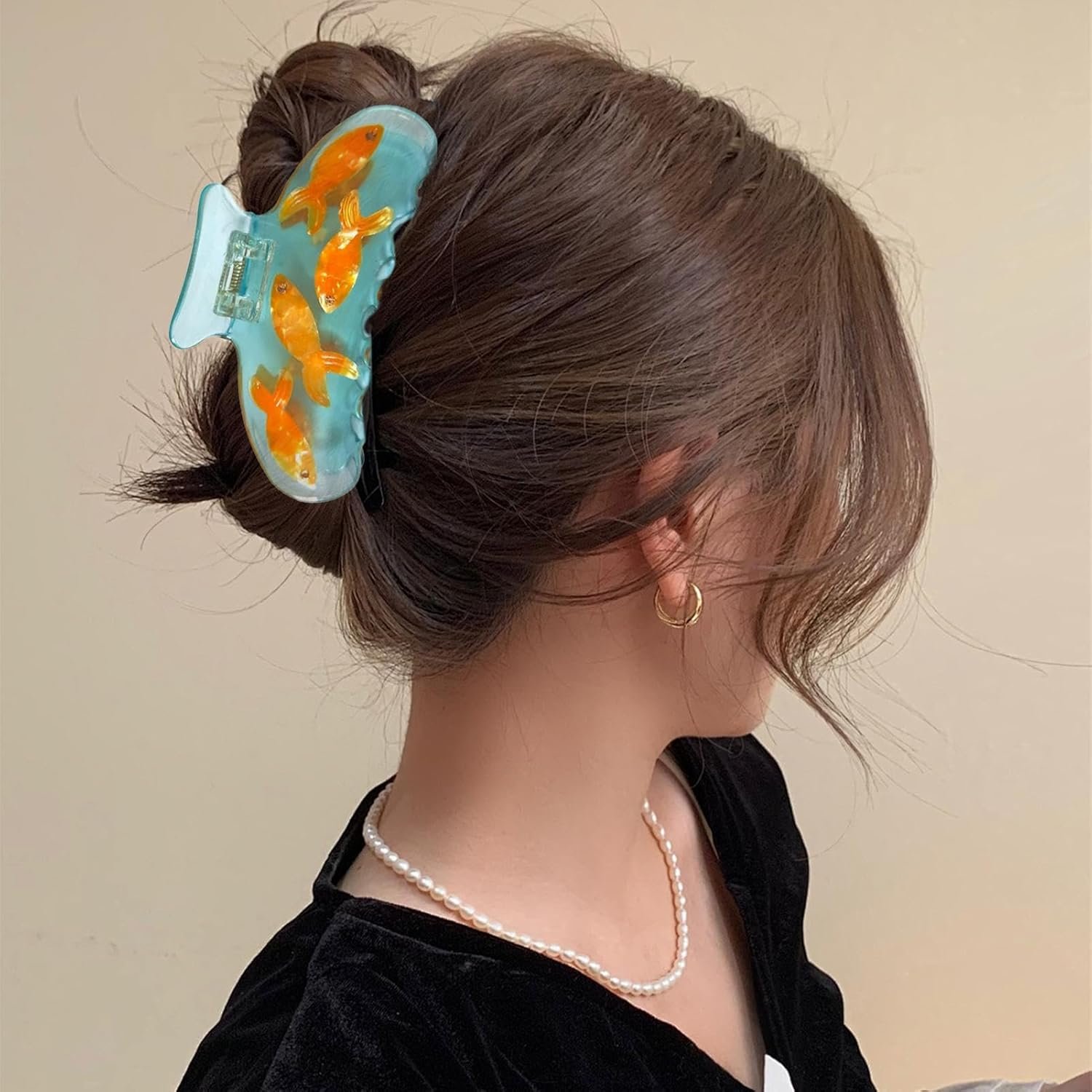 ノベルティフィッシュヘアクリップ| 面白いノベルティフィッシュクロークリップ| モダンなヘッドドレスツールツールヘアスタイルアクセサリーポニーテール - 이미지 2