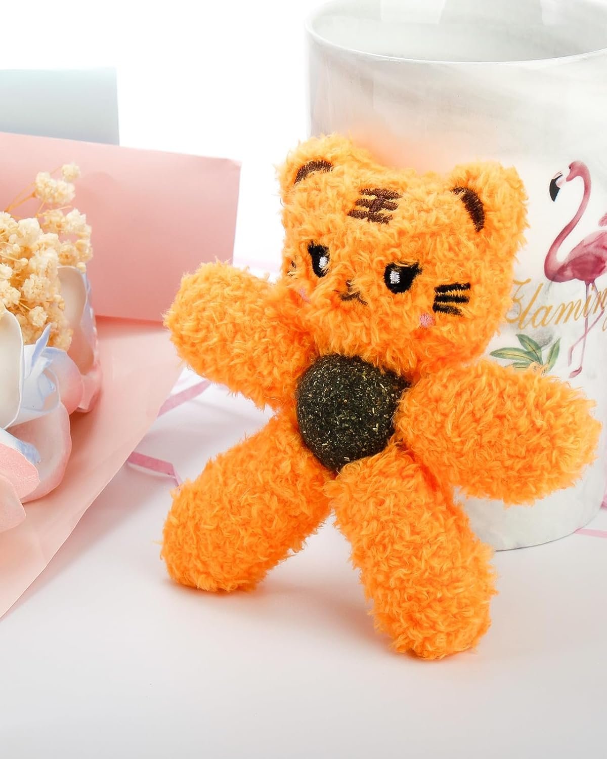 猫のおもちゃ、猫のおもちゃ、キャットニップ、リアルでかわいい動物のキャラクター、複数の選択猫、猫のおもちゃを和らげるための猫のおもちゃ(a:緑 - カエル) - 이미지 9
