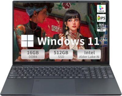 SERYUB 16 “大画面ラップトップDDR5/1920*1200 IPS LCD/Intel Advanced High Speed CPU Alder Lake-N N95/Windows11＆Office2019初期セットアップなし/4mm Ultra Thin Bezel/180°回転可能/12gメモリ高速高速