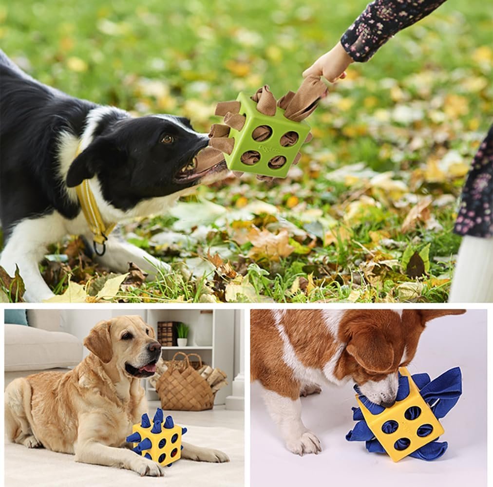 犬教育のおもちゃ、犬のおもちゃ、ルービックキューブノーズワークマット、スナック、教育用おもちゃ、ペット用品、ストレス緩和、運動不足、家の破壊を防ぐ、犬のおもちゃ(緑) - 이미지 5