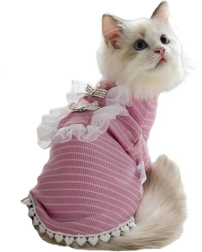 uosia sphinx毛むレス猫セーター通気性ニットニットニット猫服ペットレースTシャツヘアキャットアパレルキッテンシャツスフィンクスコーニッシュレックス、デボンレックス、ピーターバルド