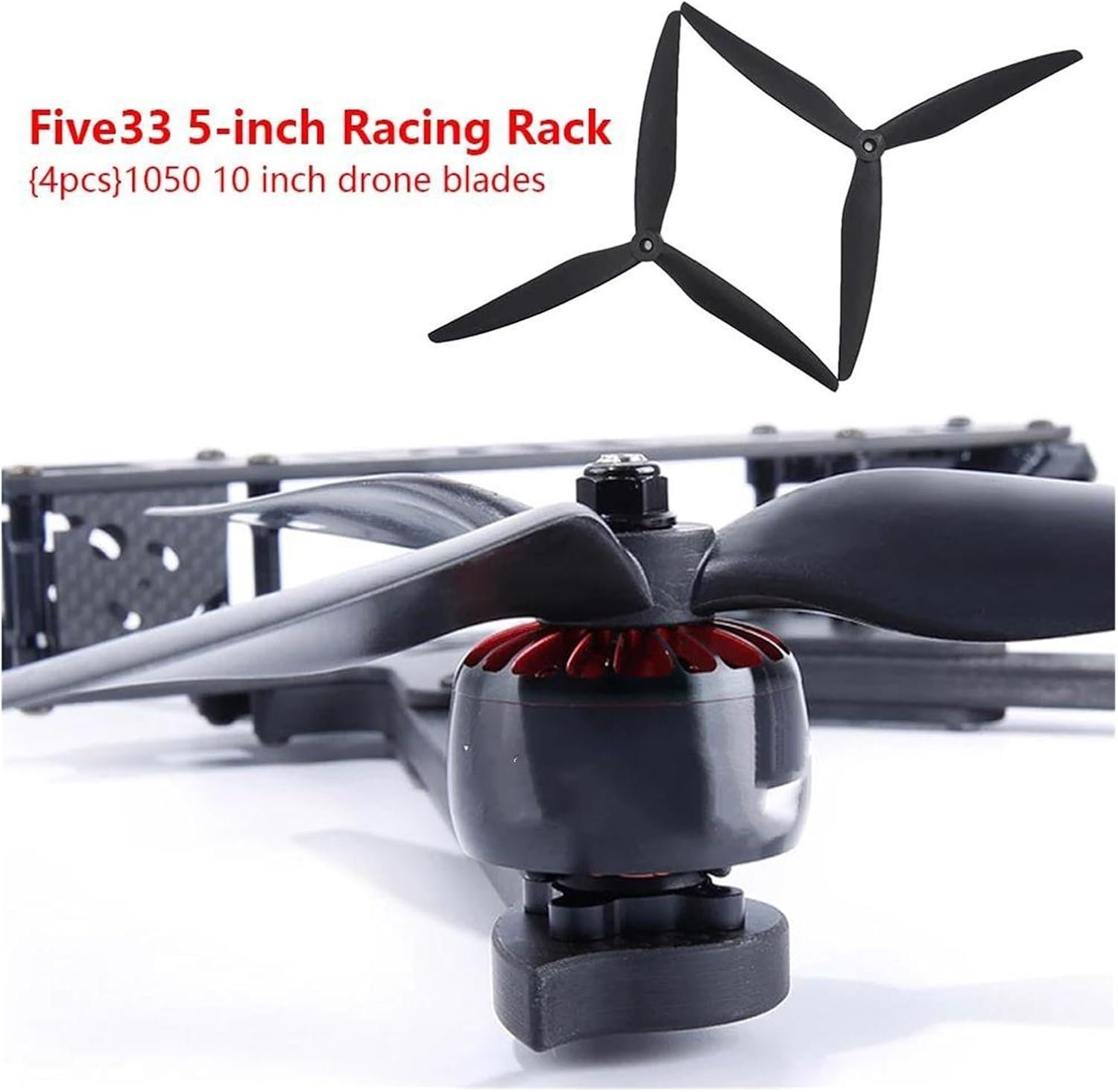 プロペラプロペラ4個105010インチインチブラック3ブレード/トライブレードプロペラプロペラrc fpvレーシングドローン用 - 이미지 2