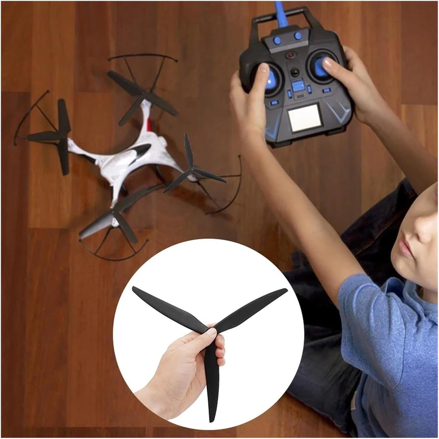 プロペラプロペラ4個105010インチインチブラック3ブレード/トライブレードプロペラプロペラrc fpvレーシングドローン用 - 이미지 5