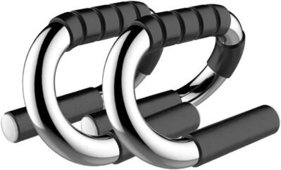 プッシュアップバースタンドフロアワークアウトフィットネスボディの腕立て伏せ4色ノンスリップグリップとスタンドフィットネストレーニング(色:黒、サイズ:7.8 x 4.1 x 4.2インチ / 19.7 x 10.5 x 11 cm)