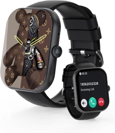 Smart Watch（2025 Springリリース、Bluetooth 5.3）、大画面、2.01インチのスマートウォッチ、着信通話＆メッセージ通知、Android互換、i​​Phone互換、アクティビティトラッカー、ペドメーター、音楽
