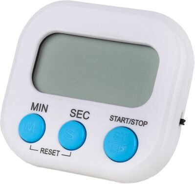 キッチンタイマー、学習、学習と調理用のデジタル学習タイマー、磁石、大音量、大画面、最大99分、59秒カウントダウン、繰り返し機能、プレゼント、イージー操作、白