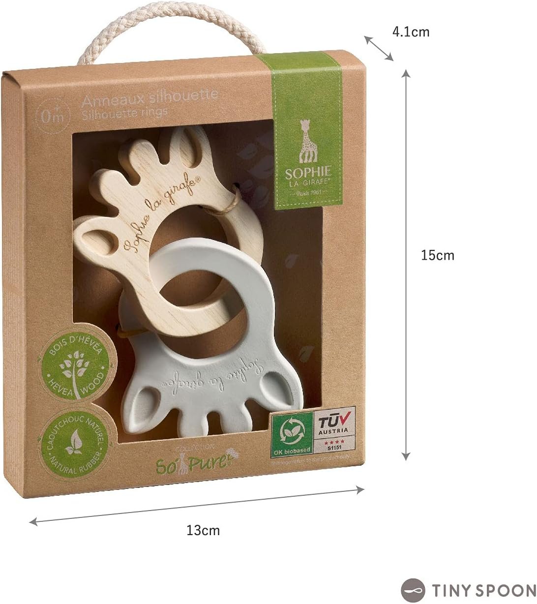 Sophie The Giraffe Silhouette Ring、本物の日本製品、Vulli、歯、天然ゴム、かわいい、赤ちゃん、乳児、0年、0ヶ月、1歳、人気、最初のおもちゃ、ガラガラ、プレゼント、男の子、女の子、 - 이미지 6