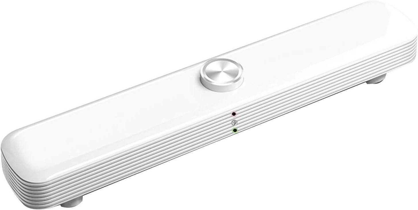 テレビサウンドバー3.5mm有線サウンドバーリッチベースUSB搭載サウンドバースピーカー用テレビ(色:白、サイズ:1つのサイズ)