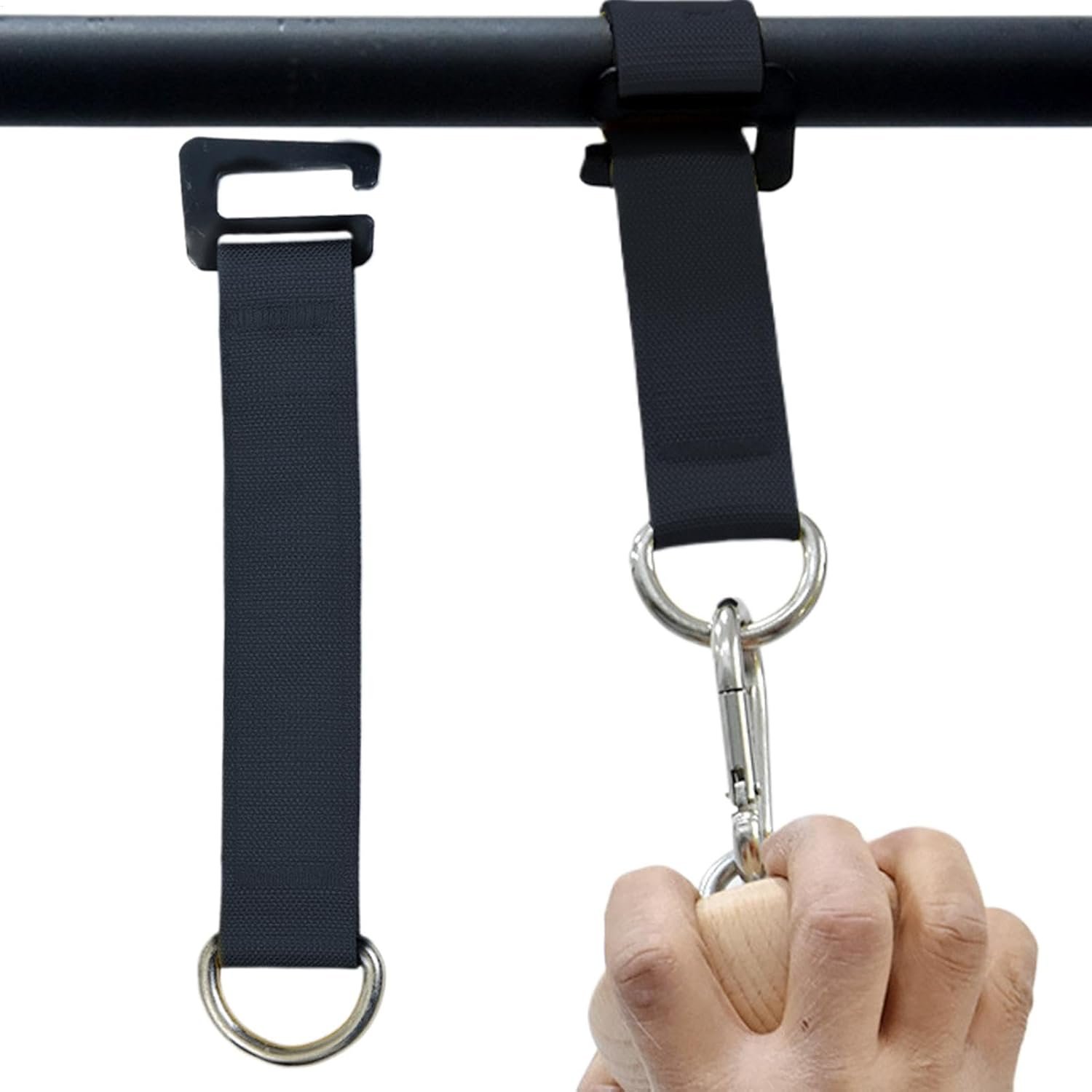 プルアップバーストラップ - コアトレーニング用のヘビーデューティハンギング腹部ストラップ|ジムの足首フック、パッド入り腹部スリング、プルアップバーのアームサポート、ABSエクササイズ、レッグレイズ、ジムフィットネスに最適 - 이미지 8