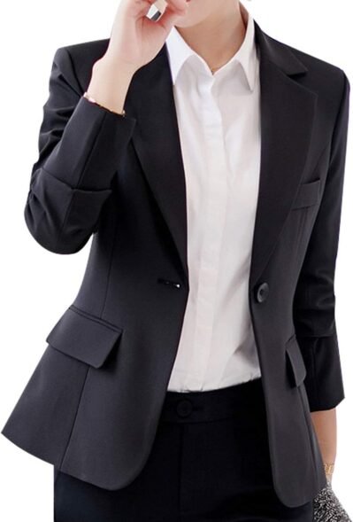 ビータークテーラードジャケット、女性用、ワンボタン、長袖、シンプル、S-XL