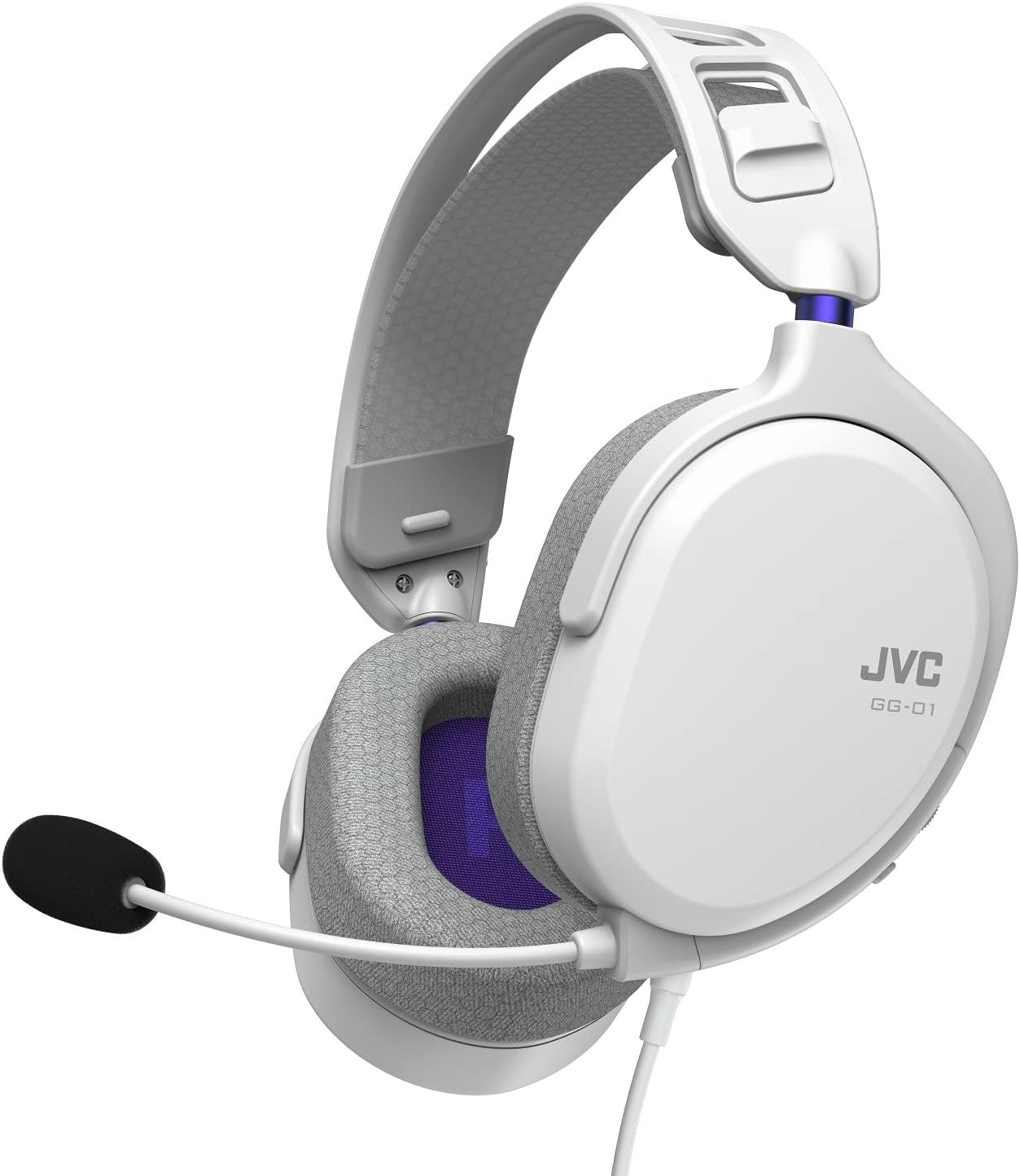 JVC GG-01-Hゲーミングヘッドセット重量:約7.8オンス(199 g)、軽量のボディ、白