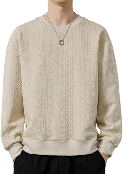 fjltdcpメンズスウェットシャツ、秋の服、長袖、丸い襟、パーカー、Tシャツ、スタイリッシュ、ルーズ、カジュアル、大きなサイズ、ソリッドカラー、人気、快適なトップ、カジュアル、秋、冬