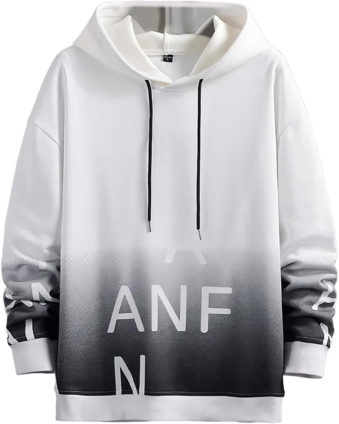 Foveitaa Men'sパーカー、長袖、春の服、秋の服、グラディエントパーカ、ファッショナブル、プルオーバー、秋、冬、フード付き、スタイリッシュ、スウェットシャツ、プルオーバー、人気、ストリートトップス