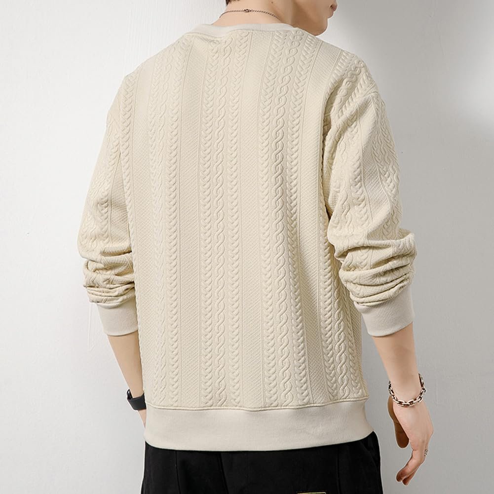 fjltdcpメンズスウェットシャツ、秋の服、長袖、丸い襟、パーカー、Tシャツ、スタイリッシュ、ルーズ、カジュアル、大きなサイズ、ソリッドカラー、人気、快適なトップ、カジュアル、秋、冬 - 이미지 4