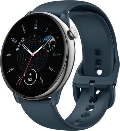 Amazfit GTRミニスマートウォッチ、1.7インチ（43 mm）、円形、日本の互換性、iPhone互換性、Android互換、薄い、軽量、着信通知、ラインアプリ通知、aod