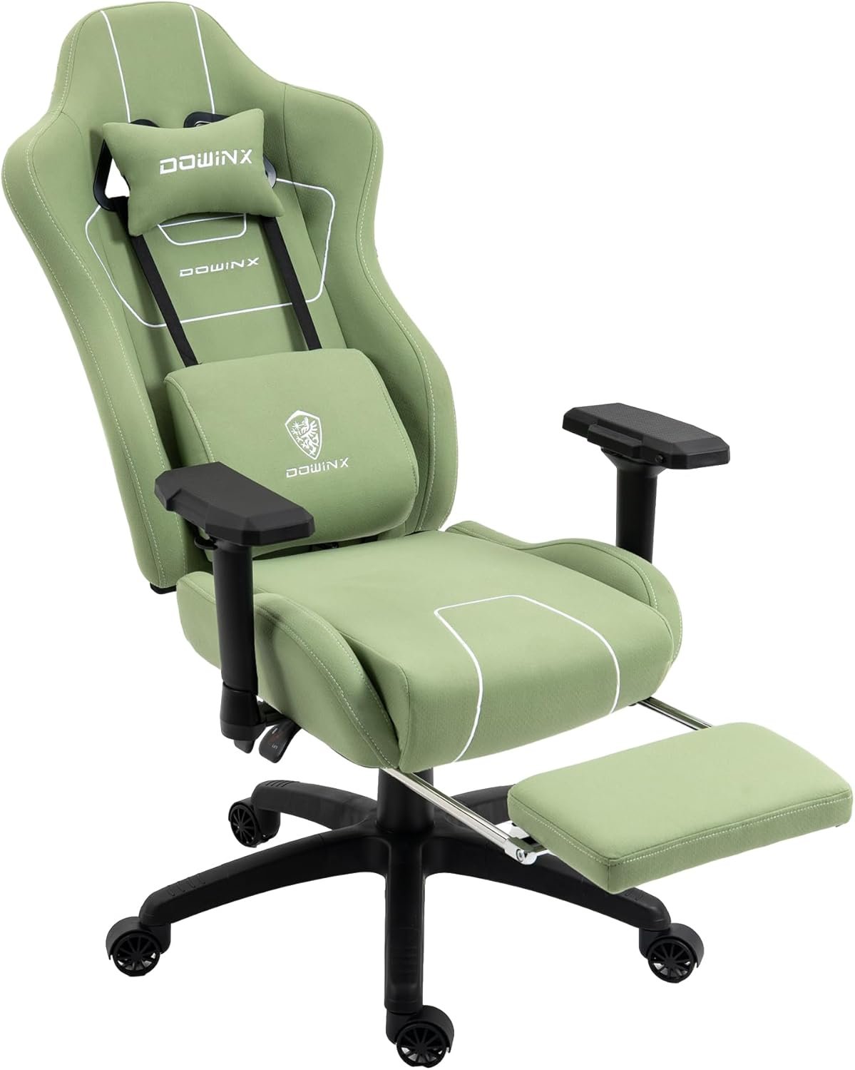 Dowinx LS-6657B03ゲームチェア、オフィスチェア、デスクチェア、リクライニングチェア、椅子、ワークチェア、ワイドワイド、通気性、生地、高レジリエンス、140°リクライニング、ポケットコイルクッション、テレワーク、