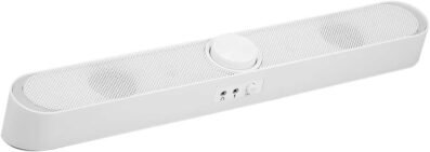 テレビSoundBar USB搭載サウンドバー有線LEDライトコンピュータースピーカー3.5mmオーディオマイクプラグ用ホームシアター用（色：白、サイズ：1つのサイズ）