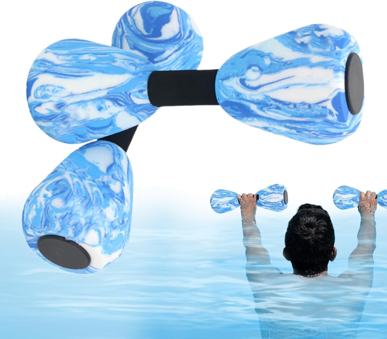 プールエクササイズのための水の重量、スポーツ水生運動ダンベル -プールエクササイズのためのフォームダンベル、ジムの屋外スイミングをトレーニングするためのエアロビックワークアウト機器をスポーツします