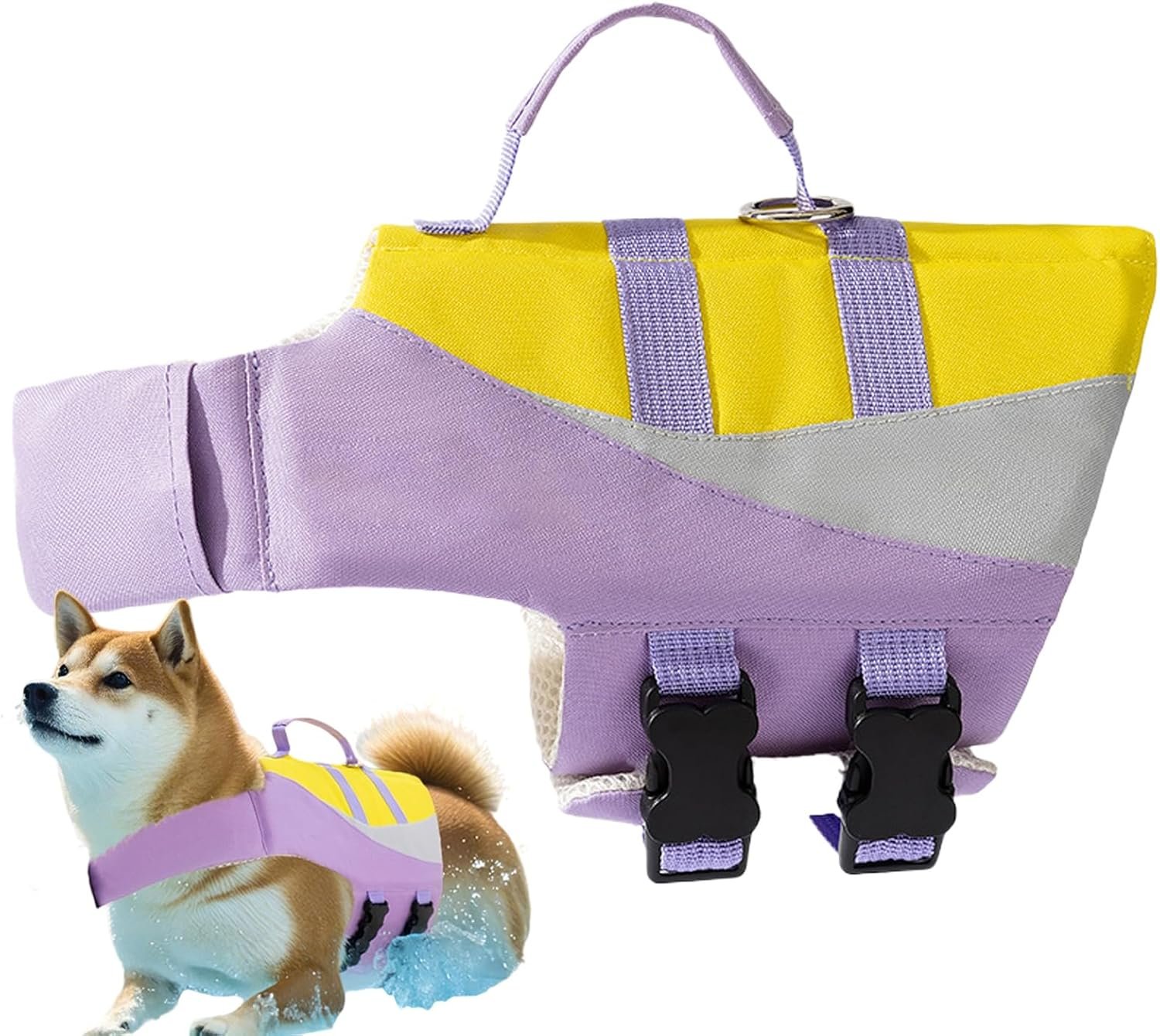 犬用スイミングベスト -犬用スイミングライフベスト| 調整可能防水デザイン防水デザイン - 이미지 8