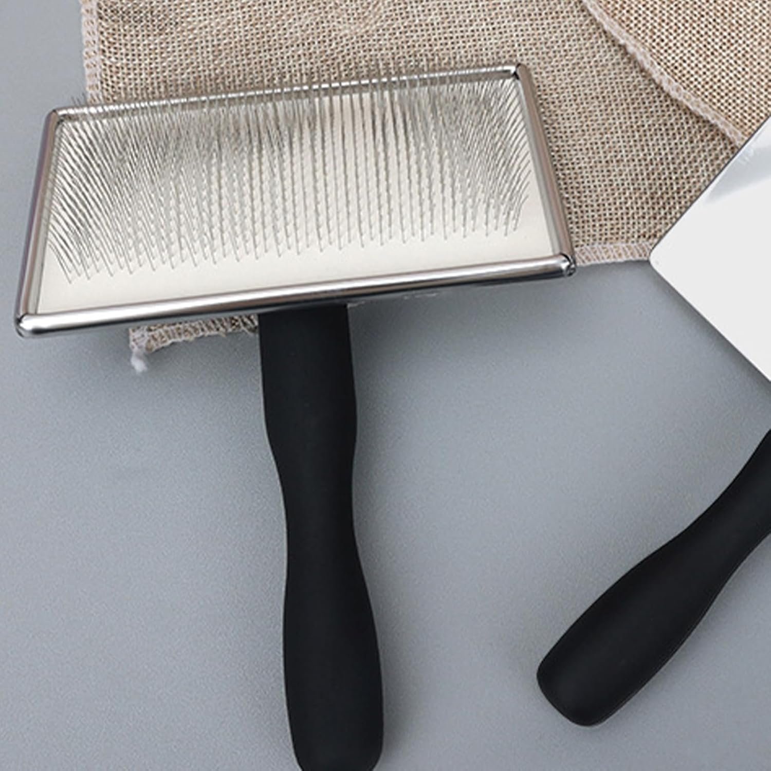 グルーミング用の犬のブラシ、ペットのグルーミングブラシ、ペットブラシ犬のグルーミング用品、マッサージメタルニードルコーム、猫の脱脱ツールアンダーコートレーキの脱毛、ゆるいアンダーコートを取り除く - 이미지 8