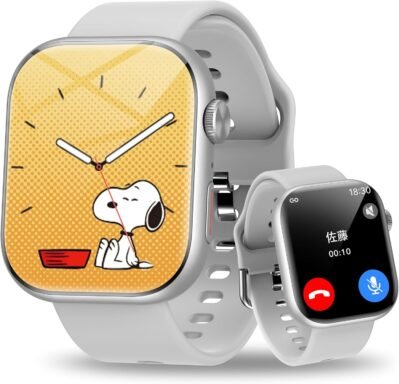 スマートウォッチ、iPhone、およびAndroid互換性、Bluetooth呼び出し機能、2.01インチ、GPS機能、天気調整、輝度調整、IP67防水、複数の言語、さまざまな機能、