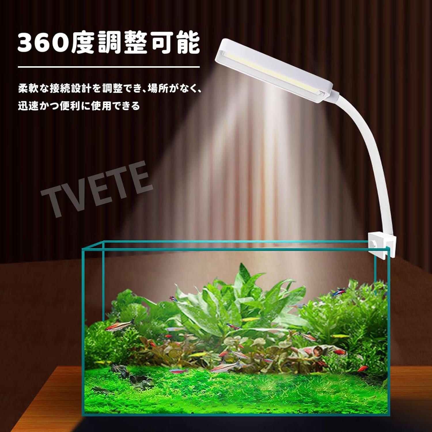 TVETE水草育成ライト小型水槽usb usbアクアリウムアクアリウムアクアリウム白い光】led - 이미지 2