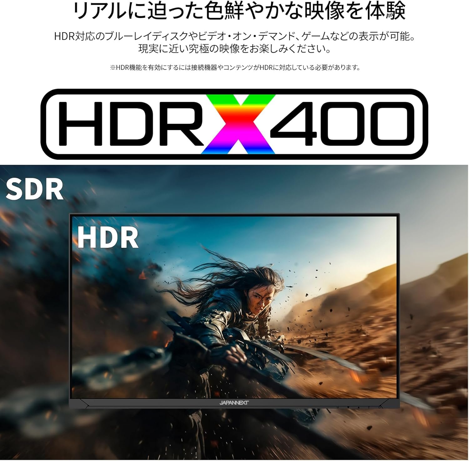 JapanNext JN-IPS238G200F-C6ゲーミングモニター、23.8インチIPSパネル、200 Hzサポート、フルHD(1920 x 1080)解像度、0.5 ms(MPRT)、HDMI DP、USB Type-C(最大65W電源)、SRGB:100%DCI-P3:93%:93% - 이미지 4