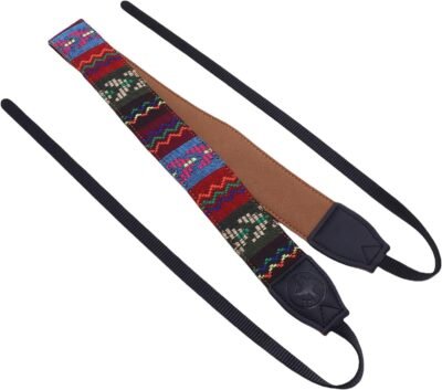 [Acogedor] カメラストラップ、ボヘミアヴィンテージエスニックスタイル、調整可能なカムコーダーショルダー/ネック/クロスボディストラップベルト、 dslr/slr/ミラーレスカメラ用のユニバーサル