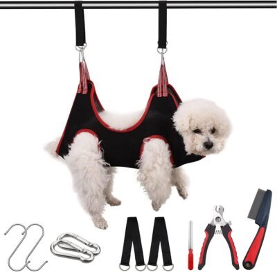 犬猫のグルーミングハンモックネイルクリッパートリミングテーブルオタビレムペットネイルトリミングネイルトリミングネイルファイルグルーミングハンモック通気性看護(L)