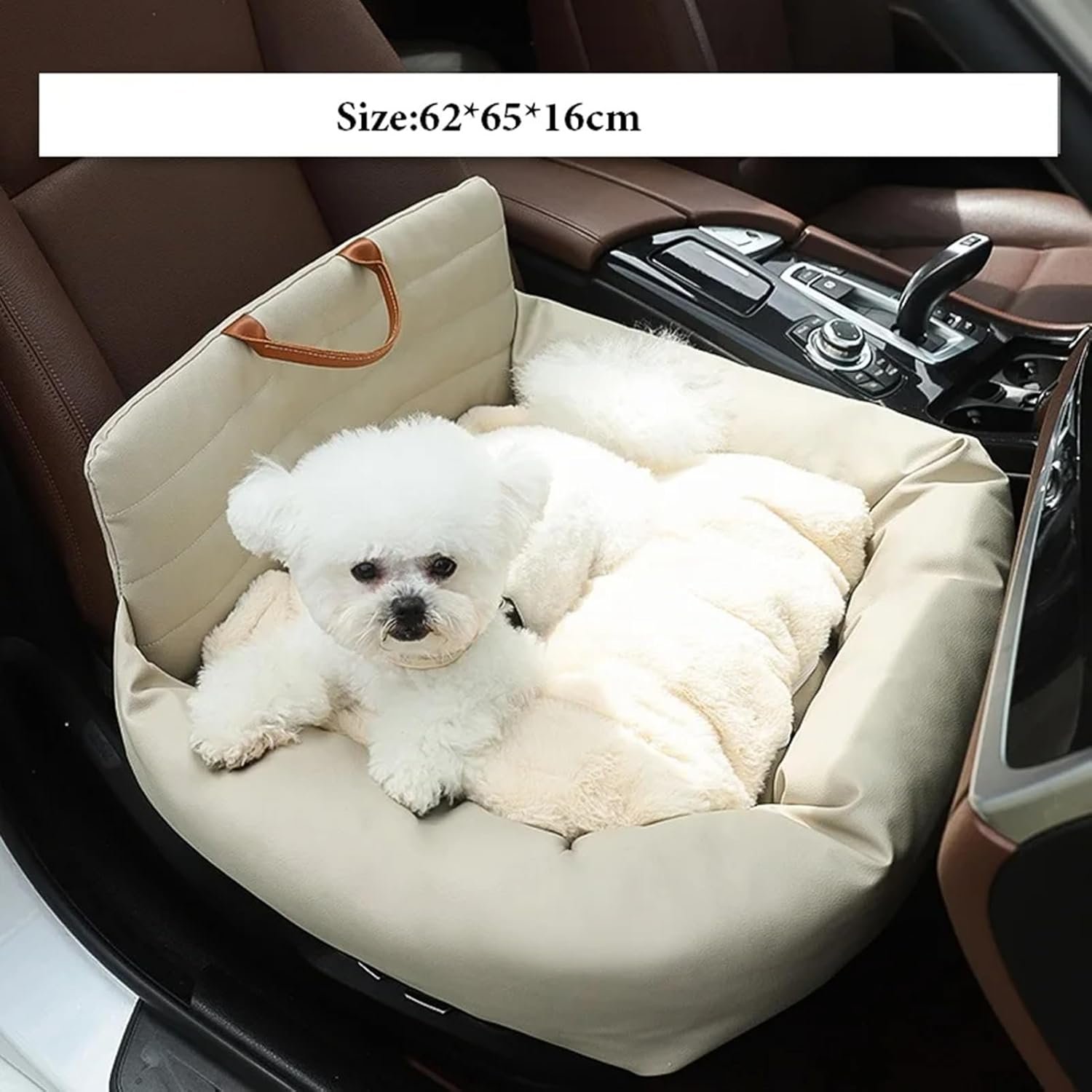 子犬のカーシート、ドッグカーベッド - 車の犬の座席ペットキャリア、ペットブースター、猫のベッドと家具、女性、男性、家族、友人のための旅行アクセサリー - 이미지 2