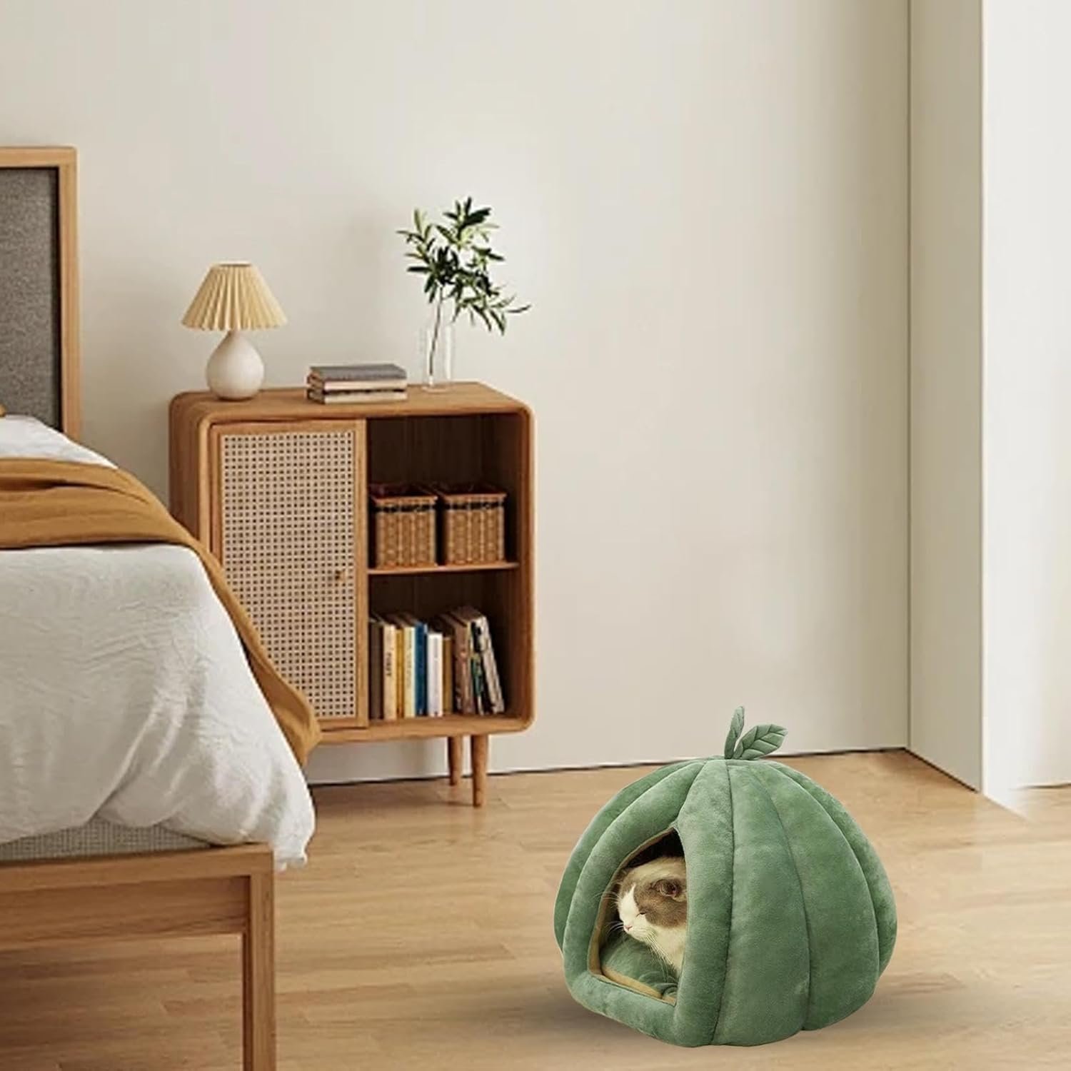 密閉型猫ベッド -室内用猫家具、快適な猫ハウス | 居心地の良い猫の洞窟ベッド、柔らかい豪華な密閉ペットベッド、暖かい猫の巣猫家具、子猫、小型犬、冬、自宅、屋内用の猫の隠れ家 - 이미지 2