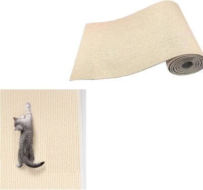 Loyeeley Cat Nail Sharpening Mat、接着剤、11.8 x 39.4インチ(30 x 100 cm)、猫のスクラッチ、ステイン予防、爪の研ぎ、ソファのおもちゃ、家具と壁保護、保護シート、ソファ、
