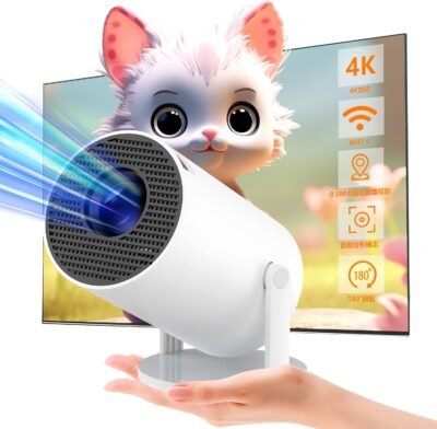 [2025 Advanced Version PRO & 0.9 Short Throw Projection & 180° Rotation] プロジェクター、Android 11、高輝度、300ANSI 15000LM 1080p＆4K互換、Wifi6、2.4g/5g、Bluetooth 5.3、家庭用品