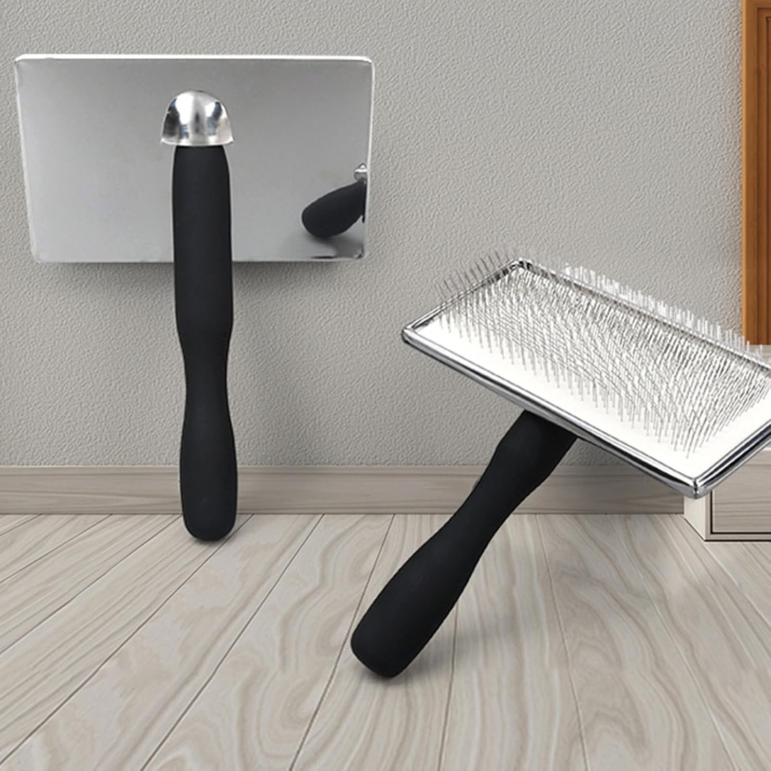 グルーミング用の犬のブラシ、ペットのグルーミングブラシ、ペットブラシ犬のグルーミング用品、マッサージメタルニードルコーム、猫の脱脱ツールアンダーコートレーキの脱毛、ゆるいアンダーコートを取り除く - 이미지 7