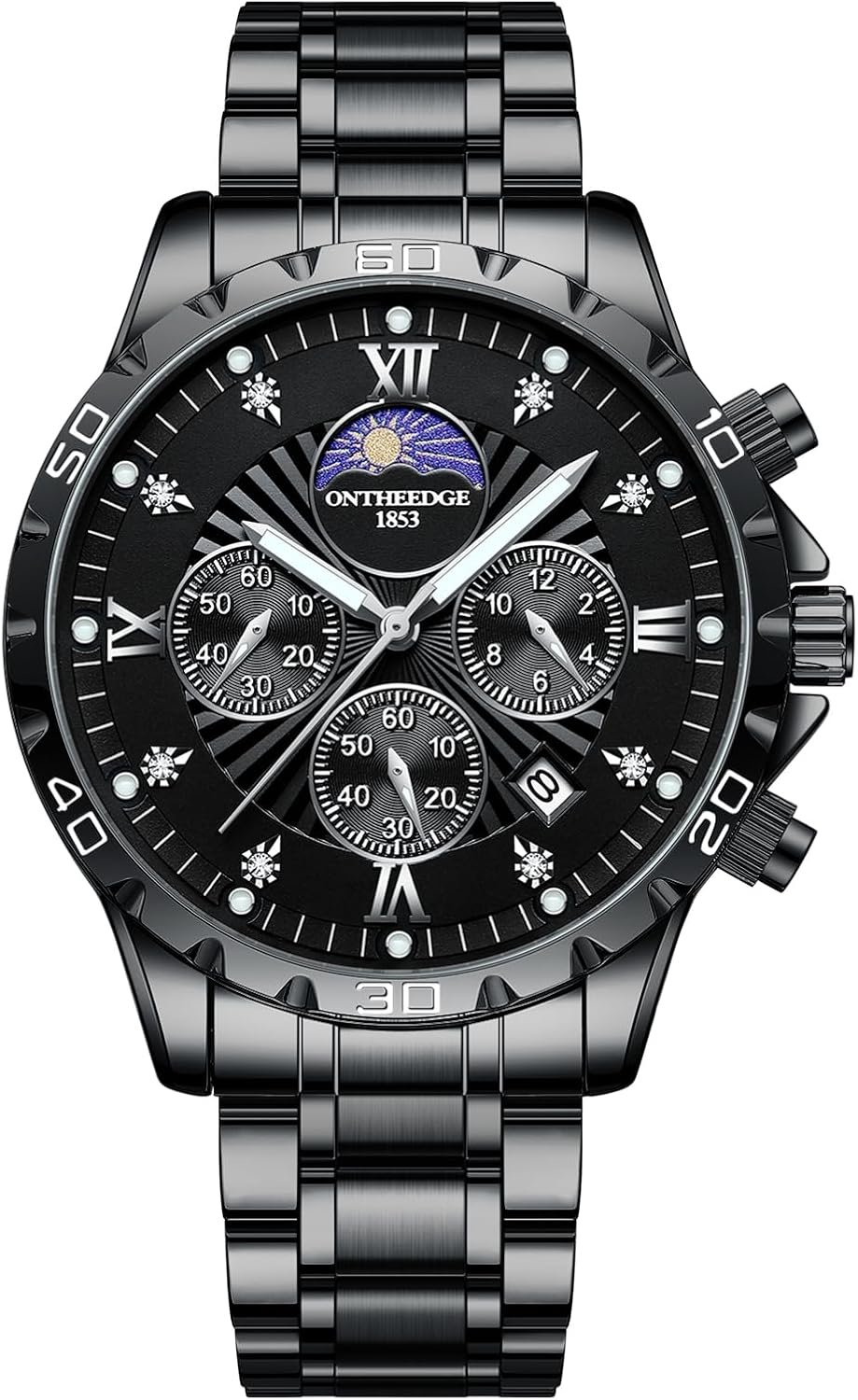 メンズクォーツクローングラフ、耐水性、10 ATM防水、スタイリッシュ、メンズブランド、人気、ビジネス、シンプル、デート、ラミナス、ステンレス鋼バンド、労働者向け、就職活動、記念日、