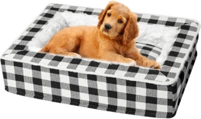 大きな犬用のgevrkjenp犬用ベッド、中犬用の犬用ベッド、中犬用の犬のベッド、洗える犬のベッド、柔らかいタータン犬のソファ、取り外し可能な犬の家具、家のための犬のベッド、犬、猫、小、中、大きなペット