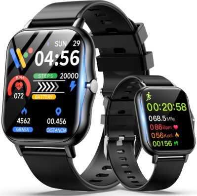 09スマートウォッチ、Bluetooth 5.3通話、行/メッセージ通知、着信通知、IP68ダストプルーフ、防水、長持ちするバッテリー、リモート写真、音楽コントロール、音声アシスタント