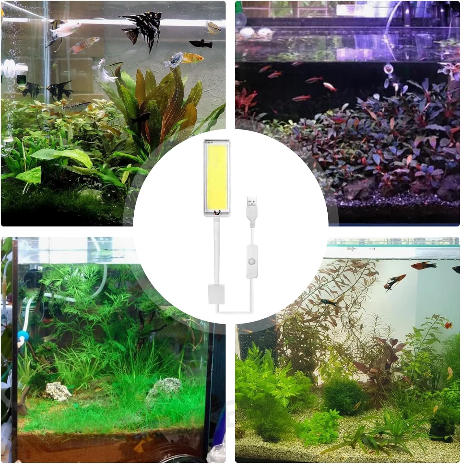 TVETE水草育成ライト小型水槽usb usbアクアリウムアクアリウムアクアリウム白い光】led - 이미지 6