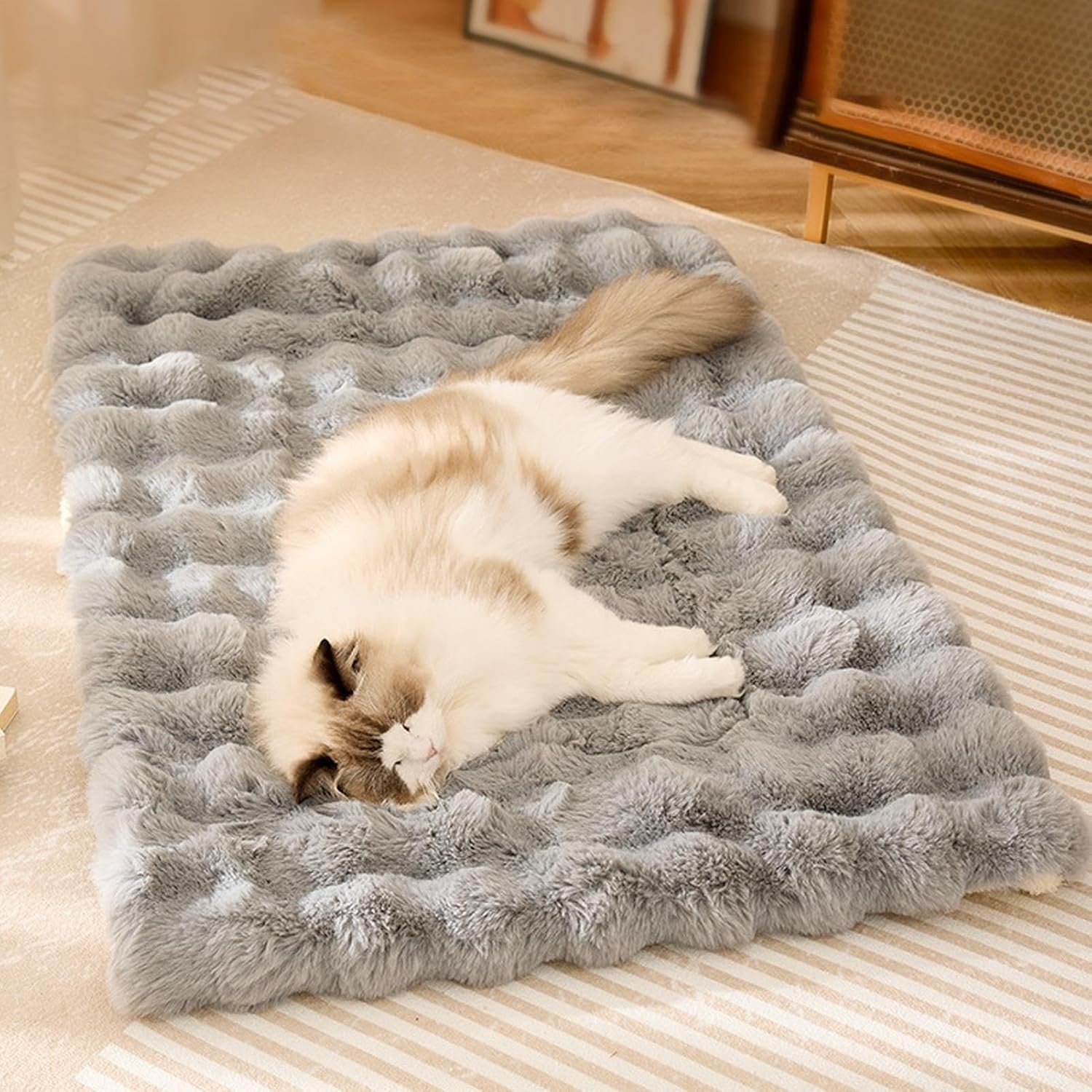 猫マットベッド、犬ベッドマット | 犬猫用家具ペットソファマット -暖かいサーマルペットパッド、洗濯機で洗えるペットソフト暖かいマット、屋内屋外ペット猫犬用 - 이미지 2