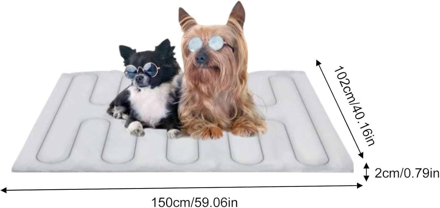 ペット用冷却マット、犬用冷却パッド、屋内外兼用防水カバーケージケージベッド旅行車外活動用 - 이미지 6