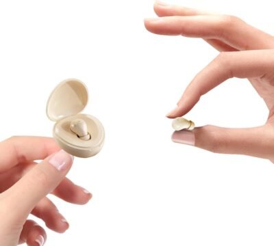 SZHTFXシングルイヤーBluetooth 5.4イヤフォン、ミニウルトラ軽量0.08オンス（2 g）ヘッドセット、片耳、ワイヤレスイヤホン、ハイファイサウンド品質、ビルトインマイク、ハンズフリー通話、自動