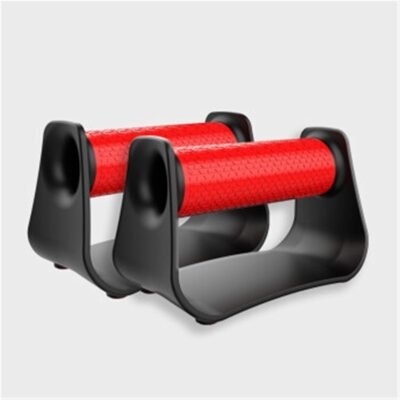 プッシュアップバースタンドプッシュアップブラケットホームチェストトレーニングエイドアンチスリップポータブルプッシュアップラック多機能スポーツエクササイズフィットネス機器1ペア筋力トレーニング(赤、サイズ:5.4 x 3.5インチ)