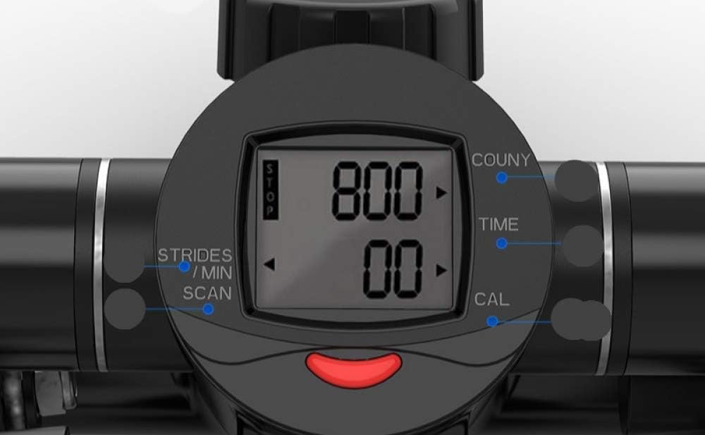 LCD ディスプレイステッパーマシン、多機能ステッピングレッグトレーナー、小型エクササイズ機器、エアロビクスエクササイズバイク、腹筋トレーナー、ホームミニサイレントエクササイズマシン(ブラック) - 이미지 4