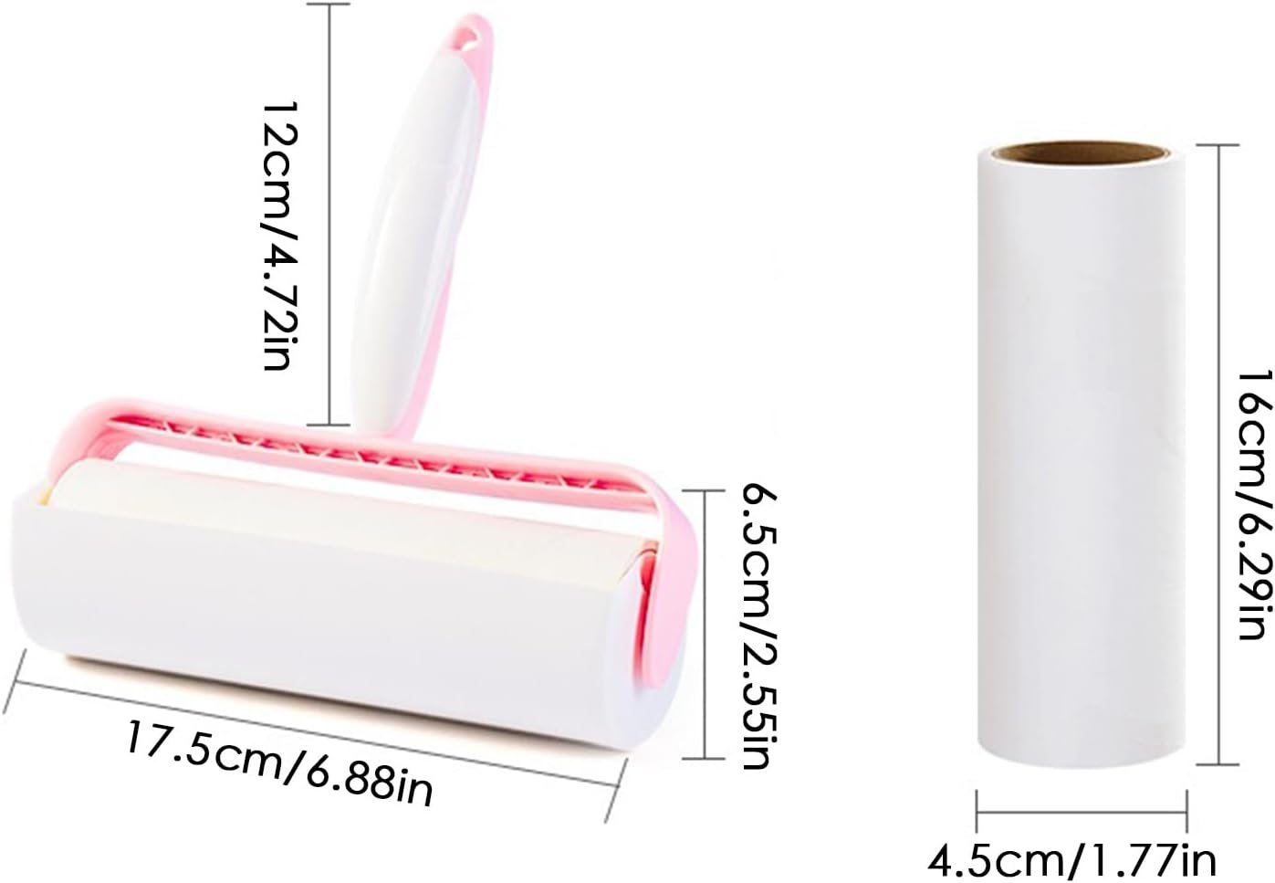 ペットヘア用の接着ローラー - ペットヘアテープローラー、家具、カーシート、ベッド、ソファ、毛布、洗濯物、犬、猫 - 이미지 5