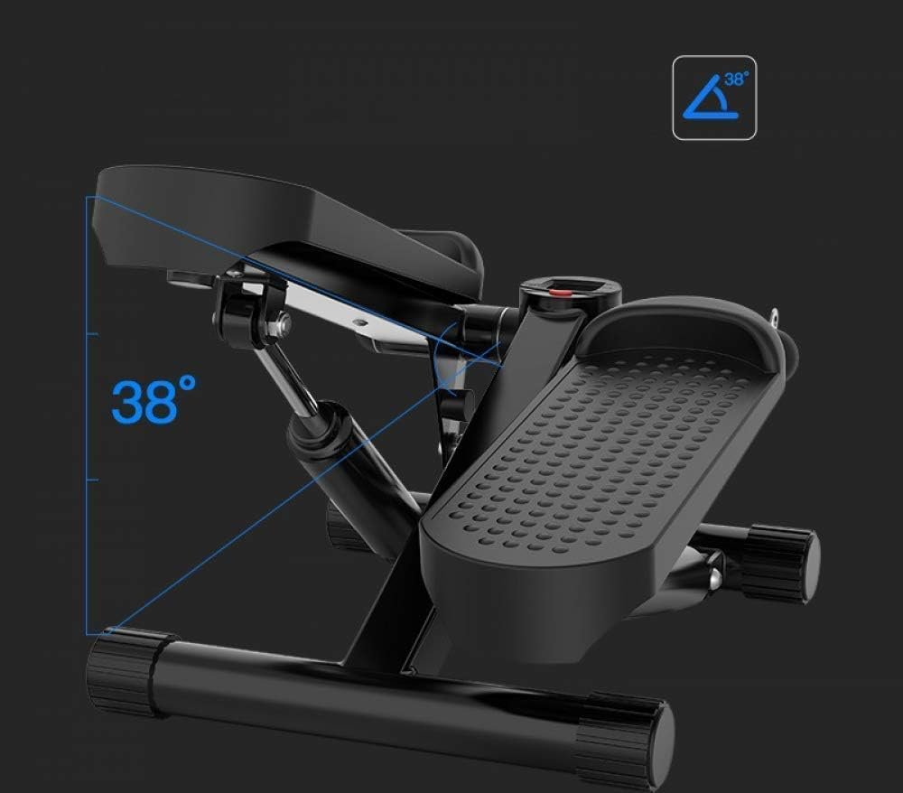 LCD ディスプレイステッパーマシン、多機能ステッピングレッグトレーナー、小型エクササイズ機器、エアロビクスエクササイズバイク、腹筋トレーナー、ホームミニサイレントエクササイズマシン(ブラック) - 이미지 3