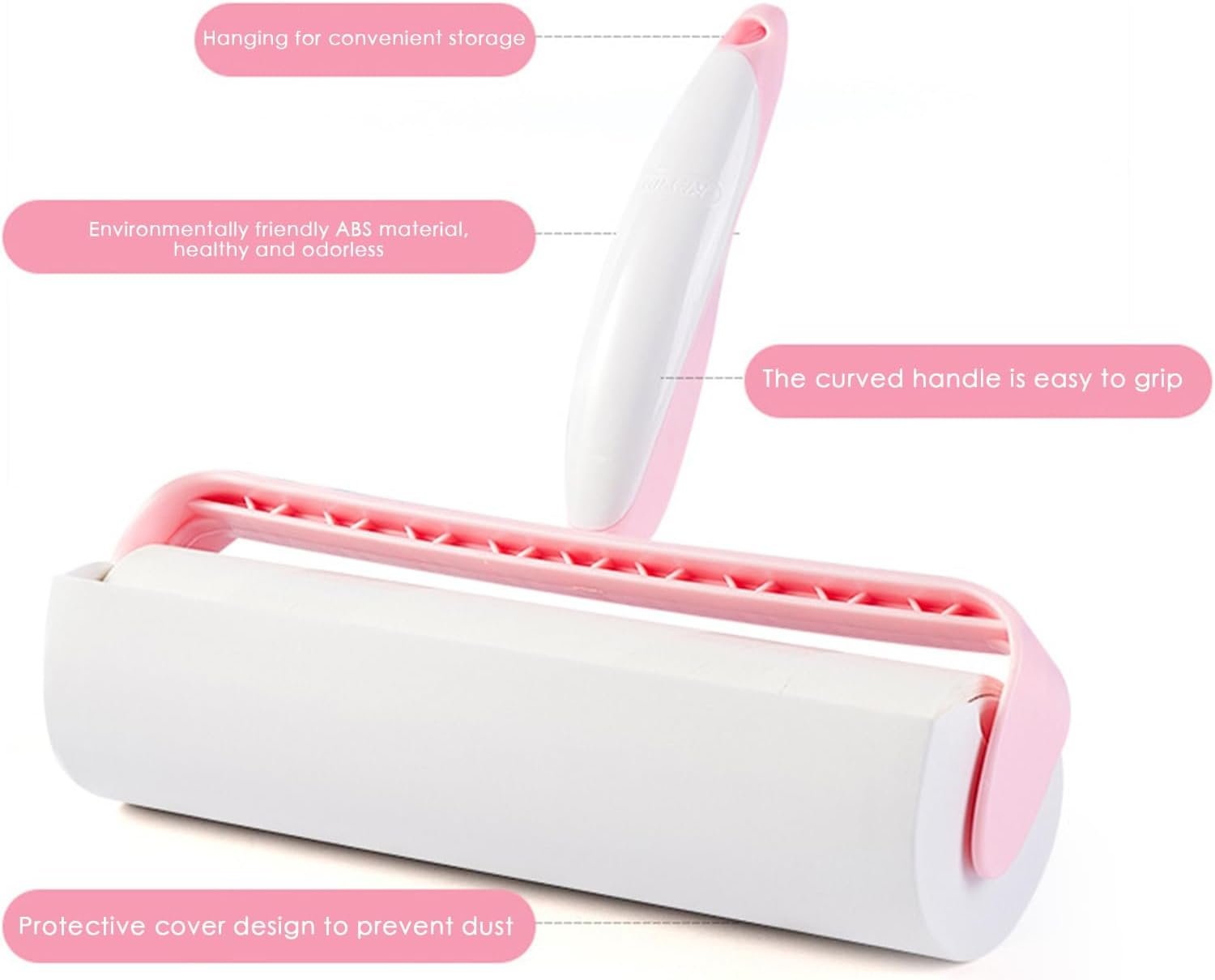 ペットヘア用の接着ローラー - ペットヘアテープローラー、家具、カーシート、ベッド、ソファ、毛布、洗濯物、犬、猫 - 이미지 8